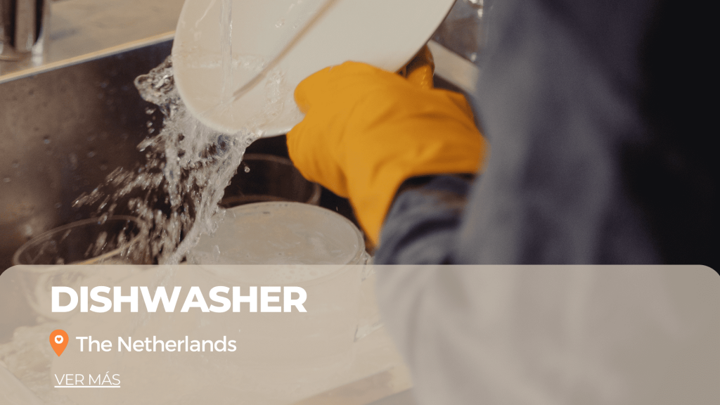 Trabajo de lavaplatos de restaurante en Holanda